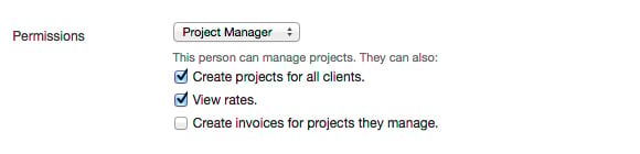 Permissions for project manager